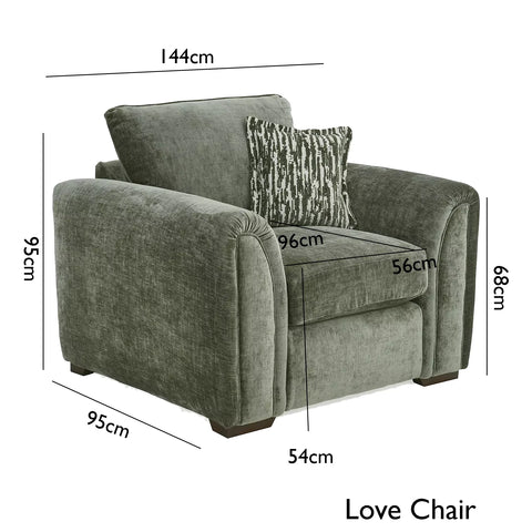 Eden Dion Chenille Fabric Sofa Collection