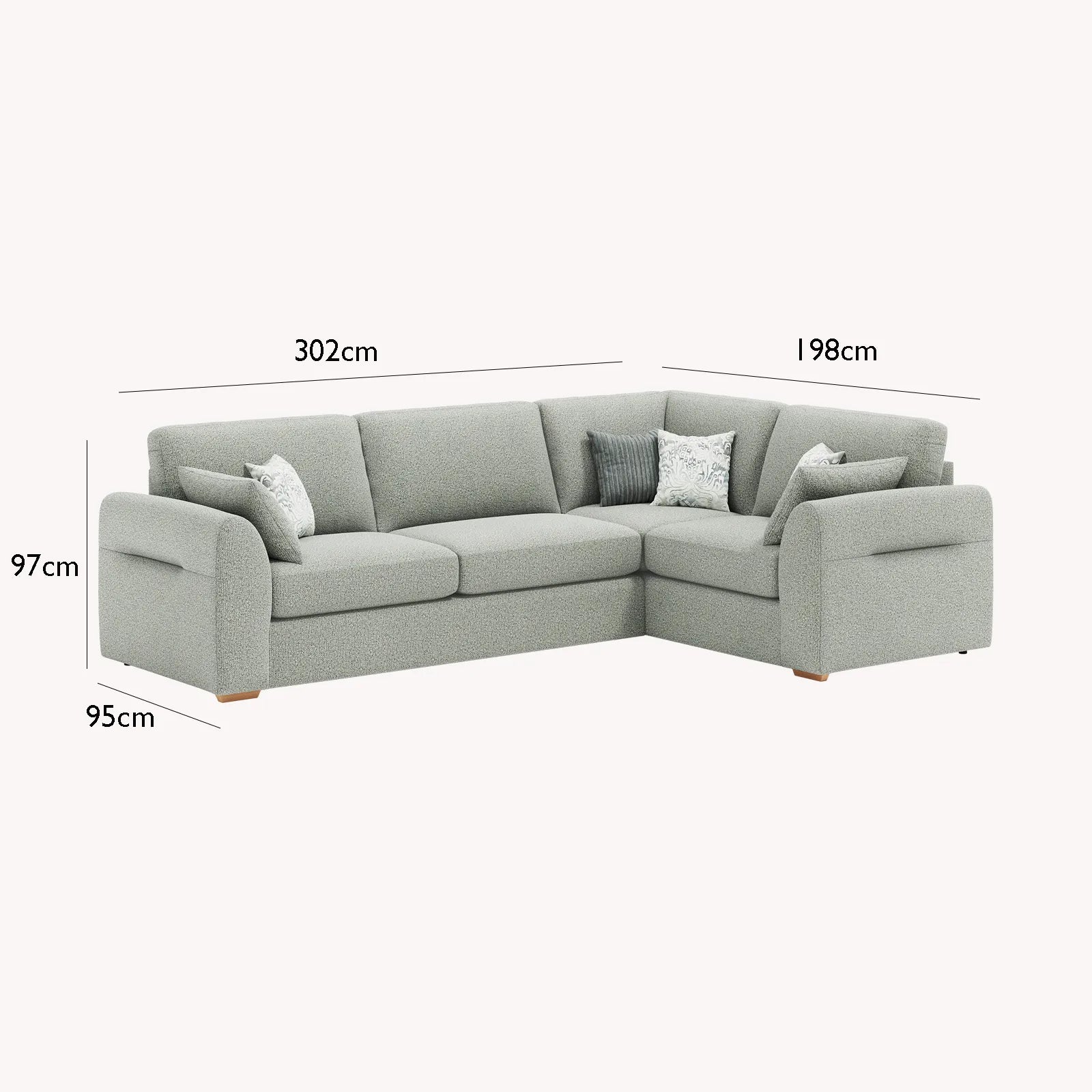 Eden 2 - Corner - 1 Sierra Fabric Chaise Sofa - Pendle Village Furniture