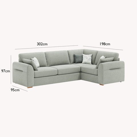 Eden 2 - Corner - 1 Sierra Fabric Chaise Sofa - Pendle Village Furniture