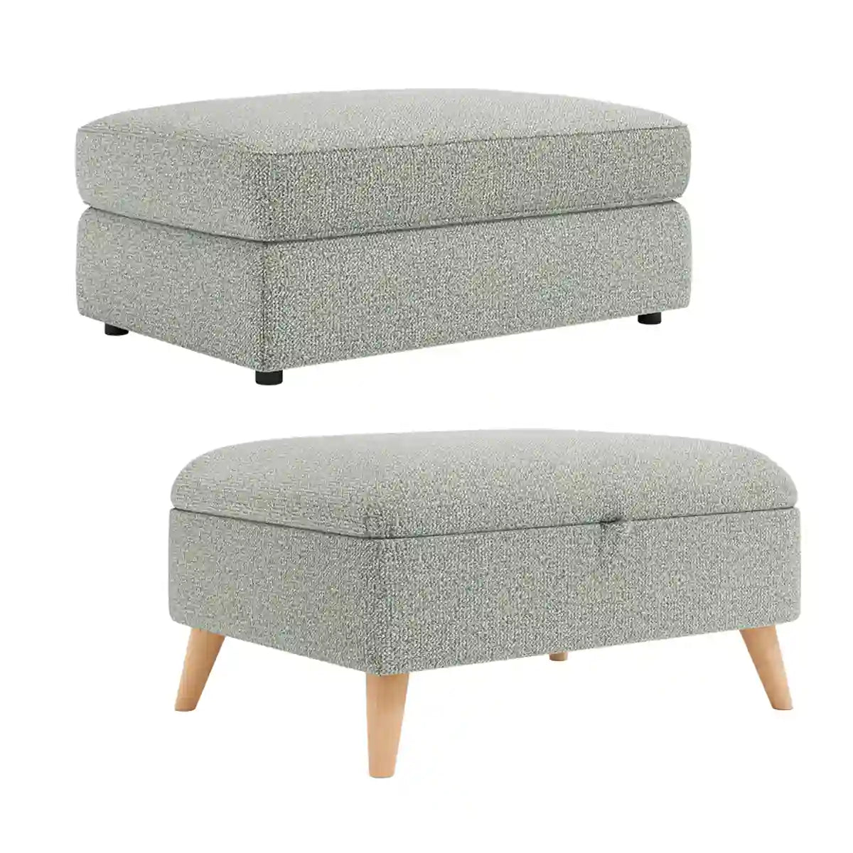 Eden Banquette & Storage Footstools in Sierra Fabric - Pendle Village Furniture