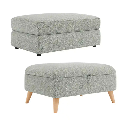 Eden Banquette & Storage Footstools in Sierra Fabric - Pendle Village Furniture