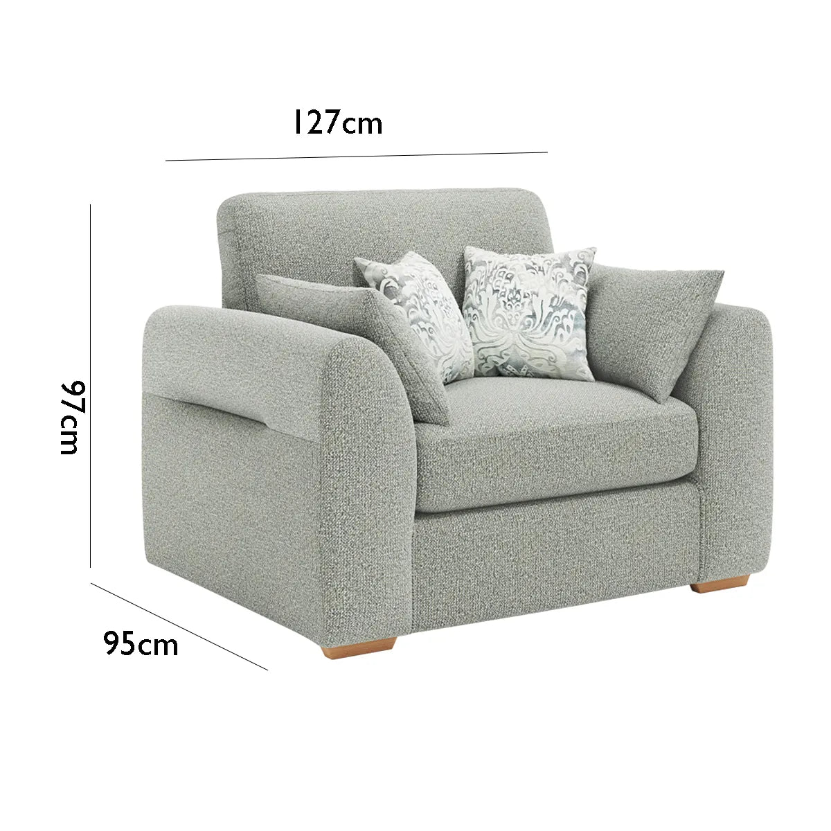 Eden Sierra Fabric Love Chair - Pendle Village Furniture