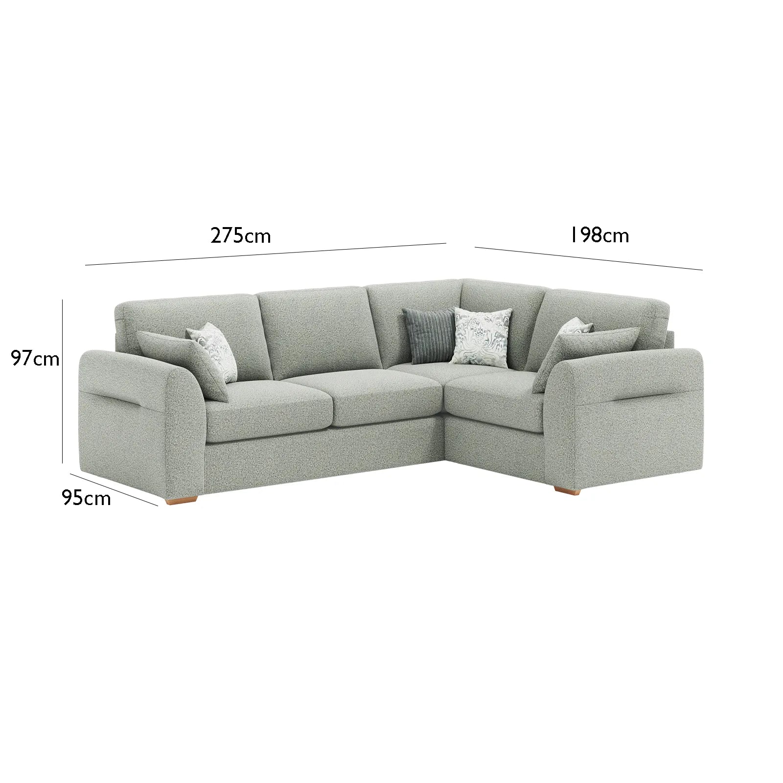 Eden 2 - Corner - 1 Sierra Fabric Chaise Sofa - Pendle Village Furniture