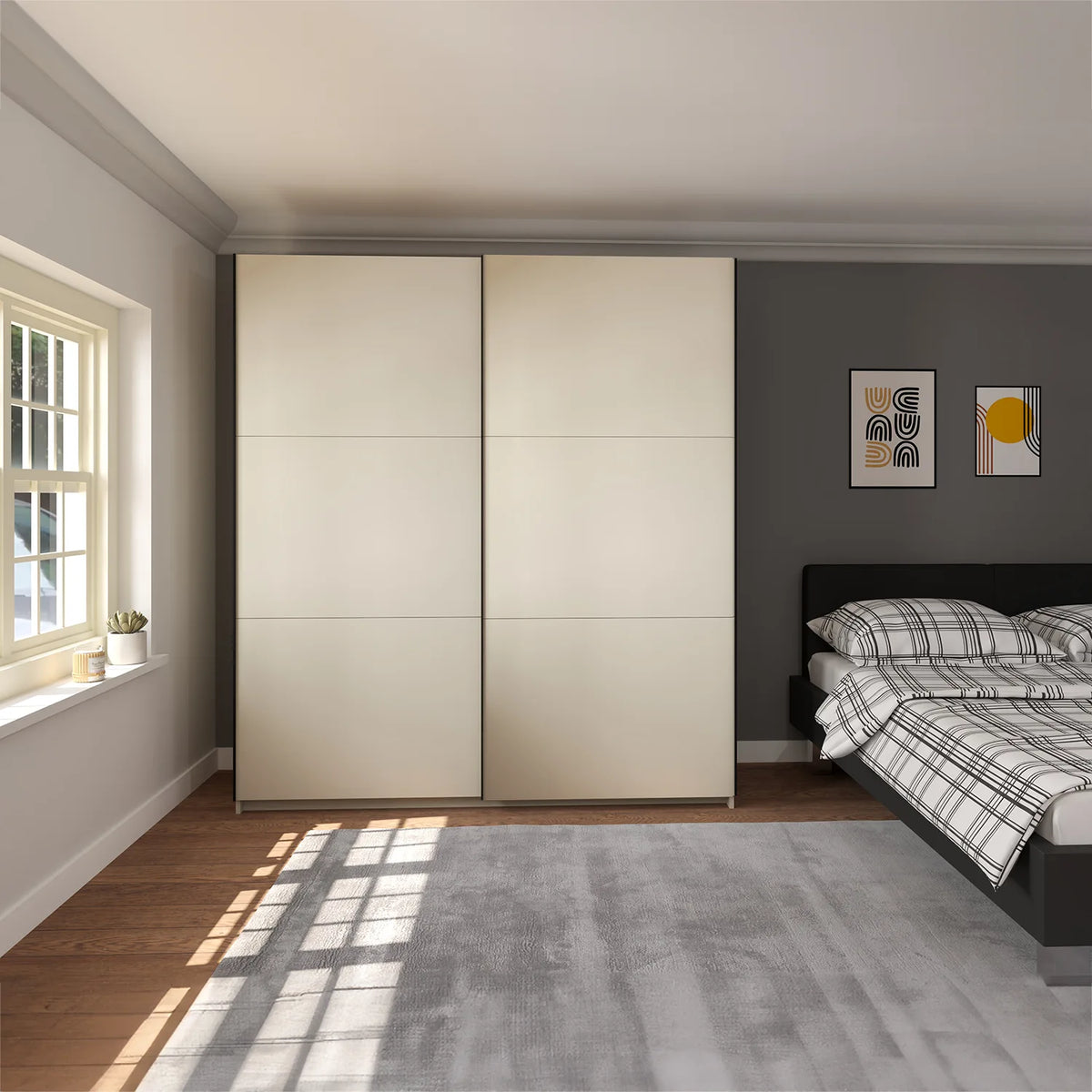 Eldon Cashmere Decor Sliding Door Wardrobe - Pendle Village Furniture