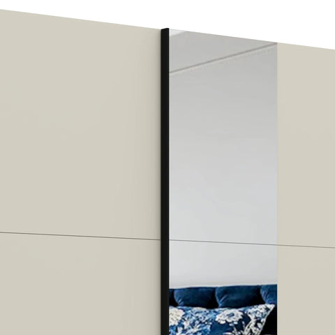Eldon Cashmere Decor Sliding Door Wardrobe with Mirror Pads - Pendle Village Furniture