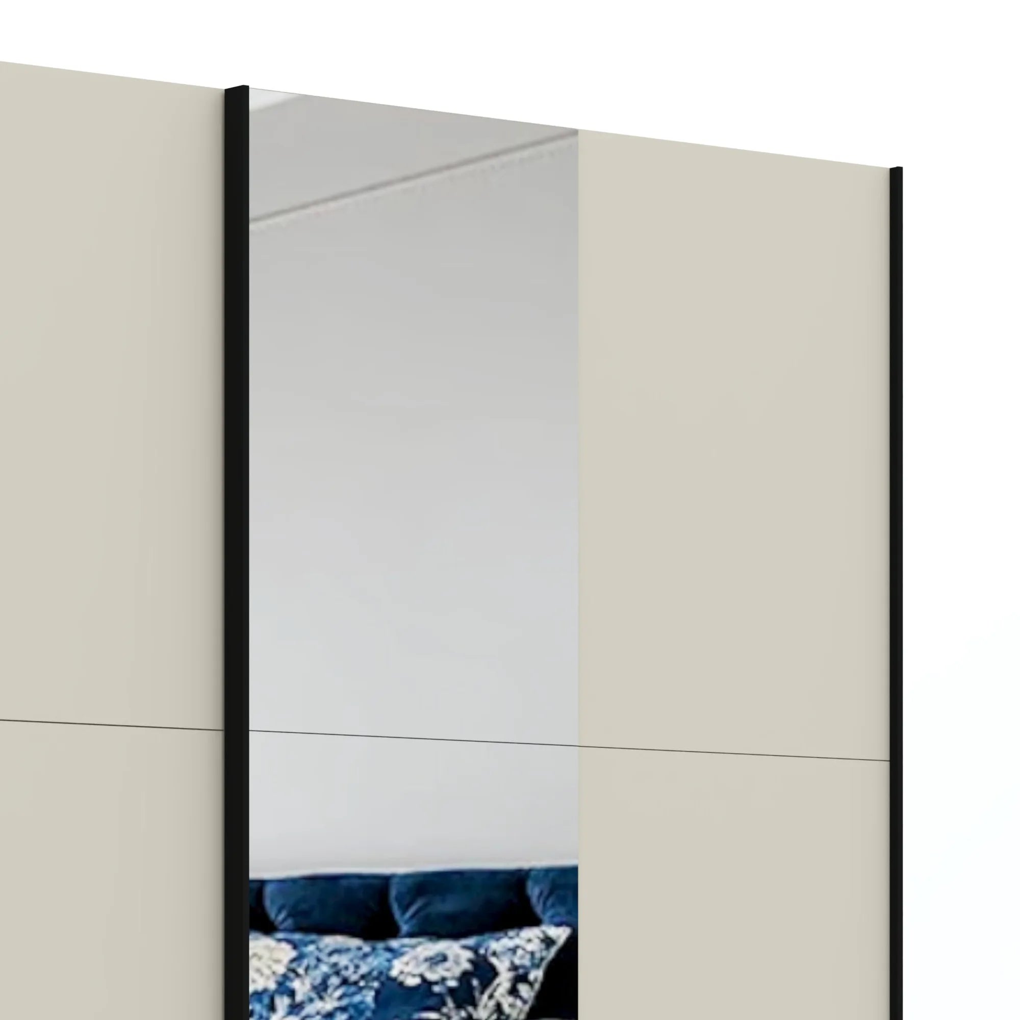 Eldon Cashmere Decor Sliding Door Wardrobe with Mirror Pads - Pendle Village Furniture