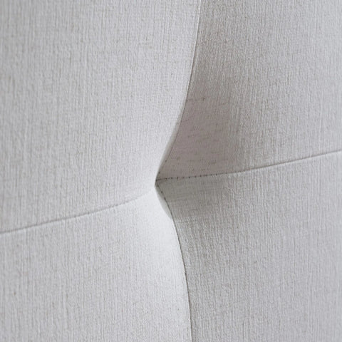 Fully upholstered fabric bed with soft touch finish and modern design.