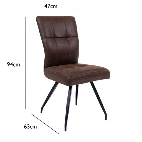 Ellison Antique Ebony Fabric Dining Chair – Set of 4 - Pendle Village Furniture