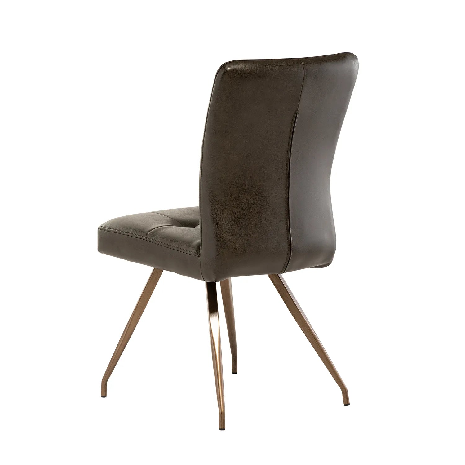 Ellison Dark Brown and Taupe Faux Leather Dining Chair – Set of 4 - Pendle Village Furniture