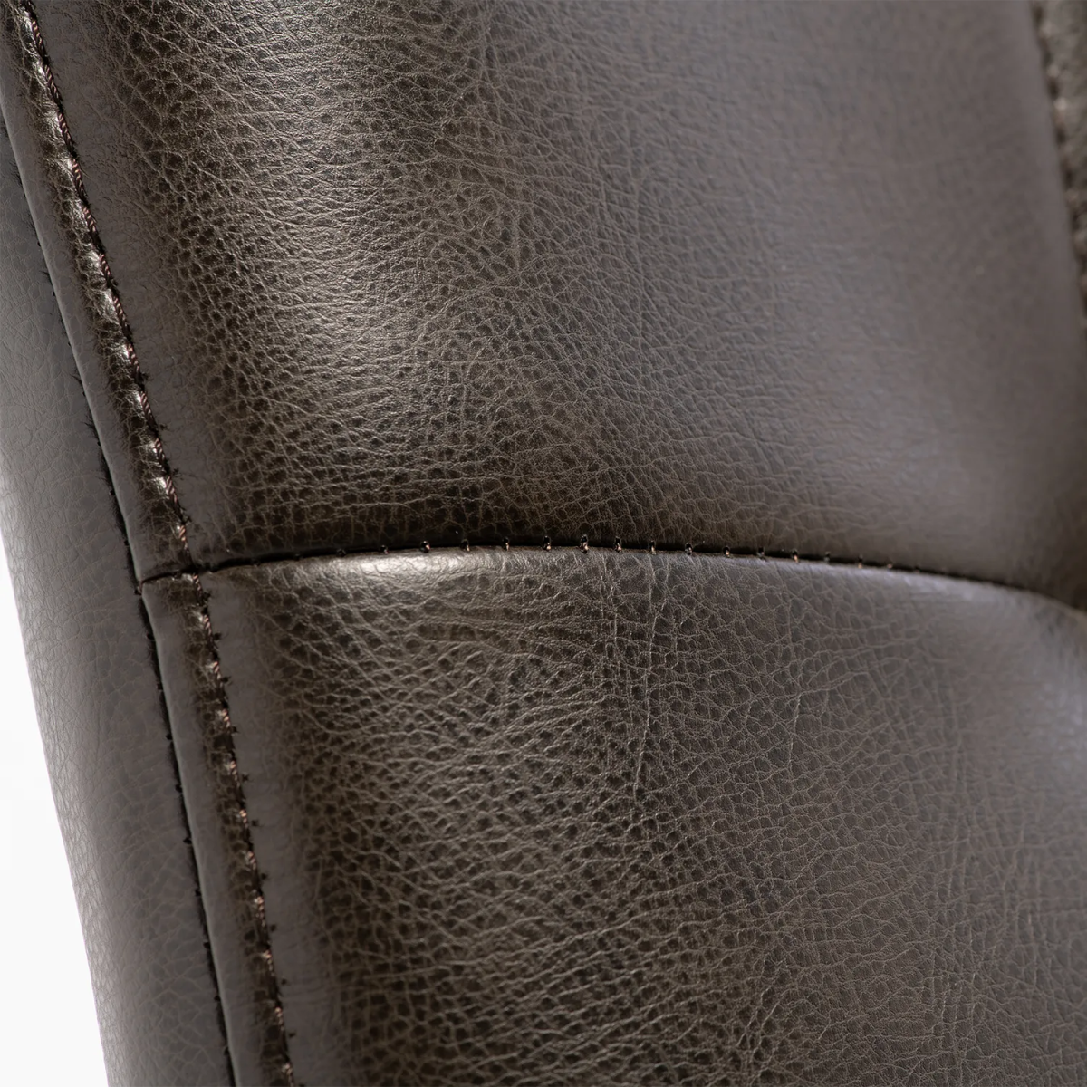 Ellison Dark Brown and Taupe Faux Leather Dining Chair – Set of 4 - Pendle Village Furniture