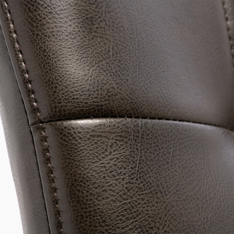 Ellison Dark Brown and Taupe Faux Leather Dining Chair – Set of 4 - Pendle Village Furniture