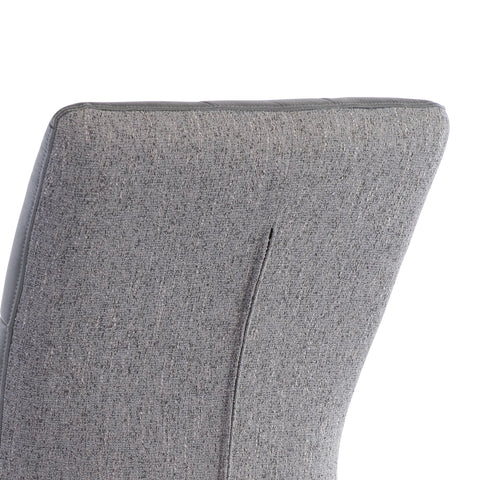 Ellison Grey Patina PU and Mineral Grey Fabric Dining Chair – Set of 4 - Pendle Village Furniture