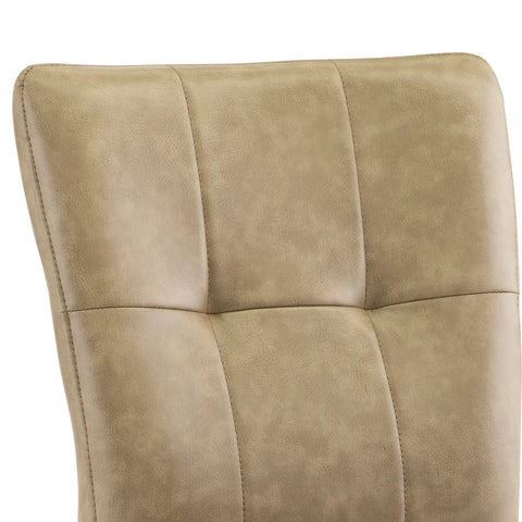 Ellison Dark Brown and Taupe Faux Leather Dining Chair – Set of 4 - Pendle Village Furniture