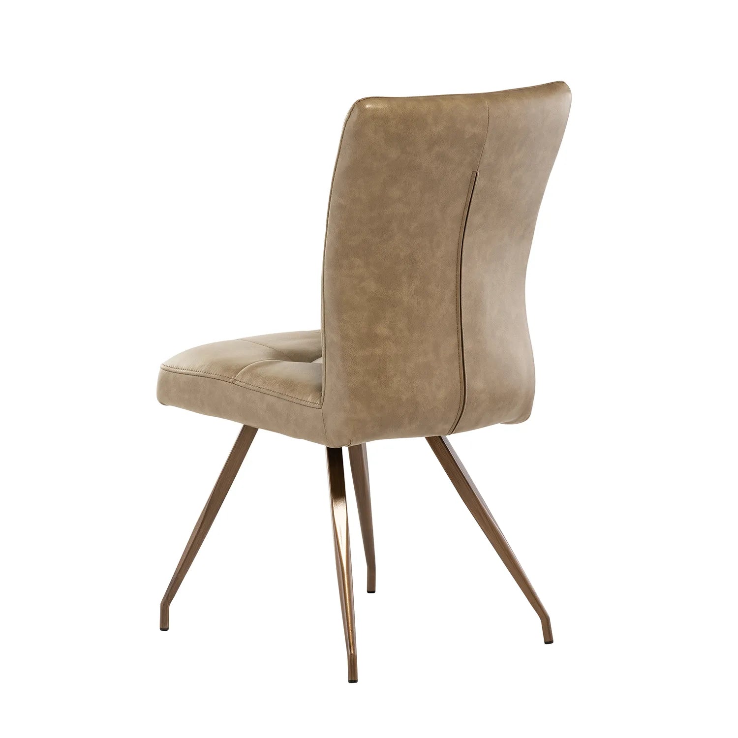 Ellison Dark Brown and Taupe Faux Leather Dining Chair – Set of 4 - Pendle Village Furniture