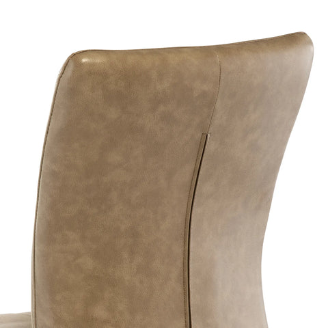 Ellison Dark Brown and Taupe Faux Leather Dining Chair – Set of 4 - Pendle Village Furniture