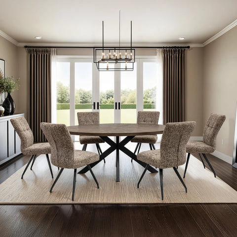 Ellison Sable Blend Fabric Dining Chairs - Set of 4 - Pendle Village Furniture
