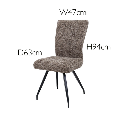 Ellison Sable Blend Fabric Dining Chairs - Set of 4 - Pendle Village Furniture