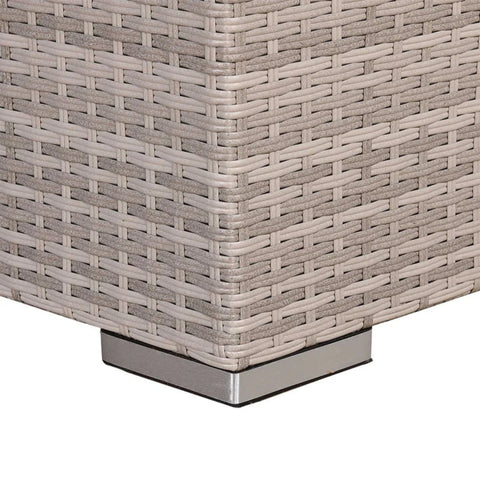 Durable base legs designed for rattan-style garden furniture.