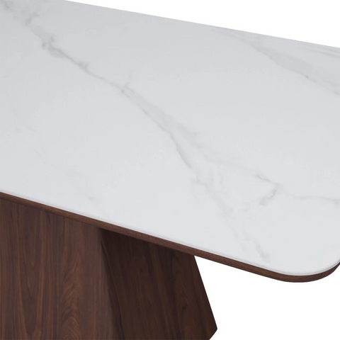Enza stone top dining table for modern dining room