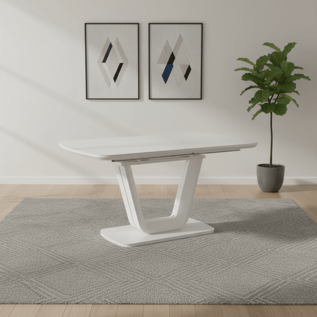 Enzio Putty 1.2m - 1.6m Extending Dining Table
