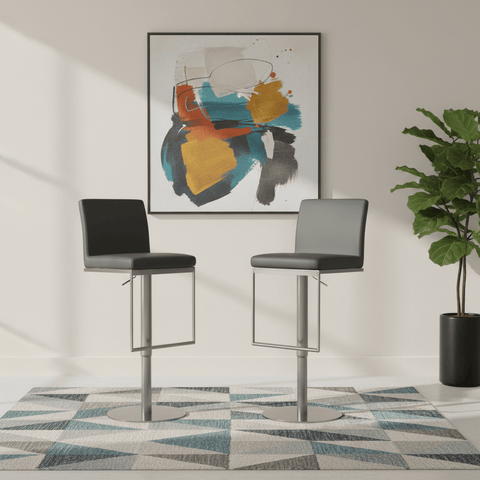 Enzo Leather Bar Stool - Set of 2