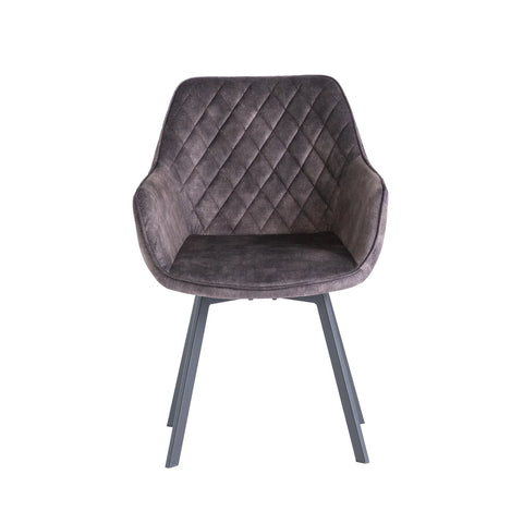 Eton Velvet Fabric Swivel Dining Armchair – Set of 4 - Pendle Village Furniture