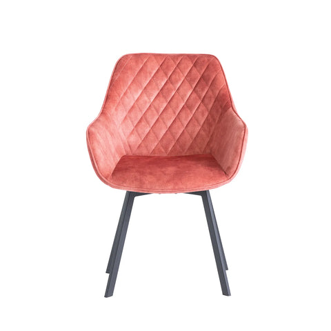 Eton Velvet Fabric Swivel Dining Armchair – Set of 4 - Pendle Village Furniture