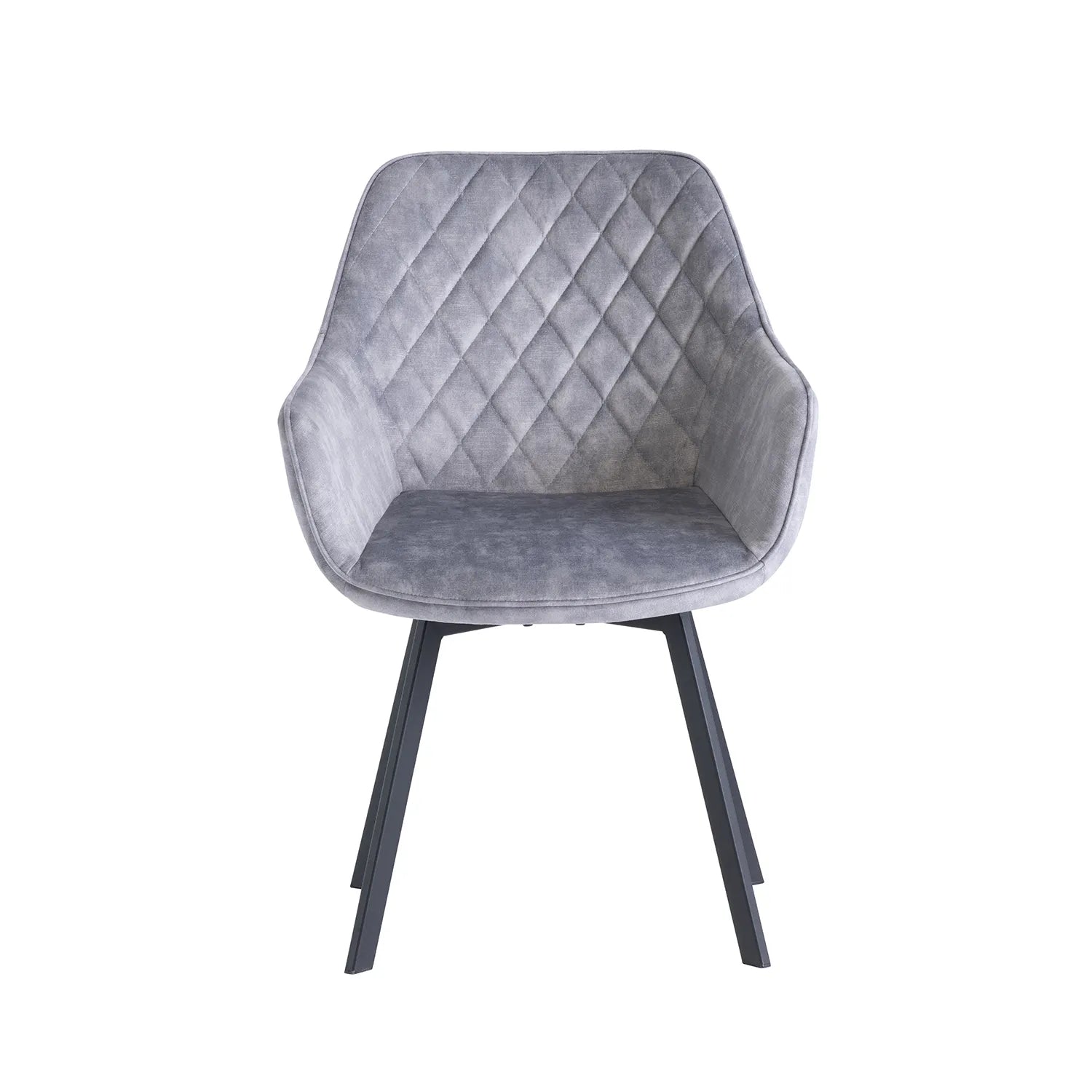 Eton Velvet Fabric Swivel Dining Armchair – Set of 4 - Pendle Village Furniture