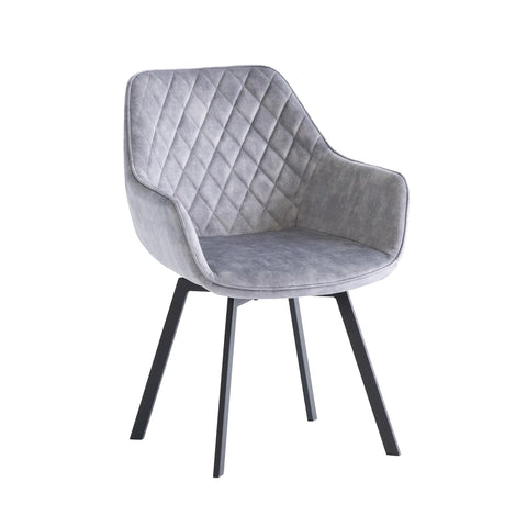 Eton Velvet Fabric Swivel Dining Armchair – Set of 4 - Pendle Village Furniture