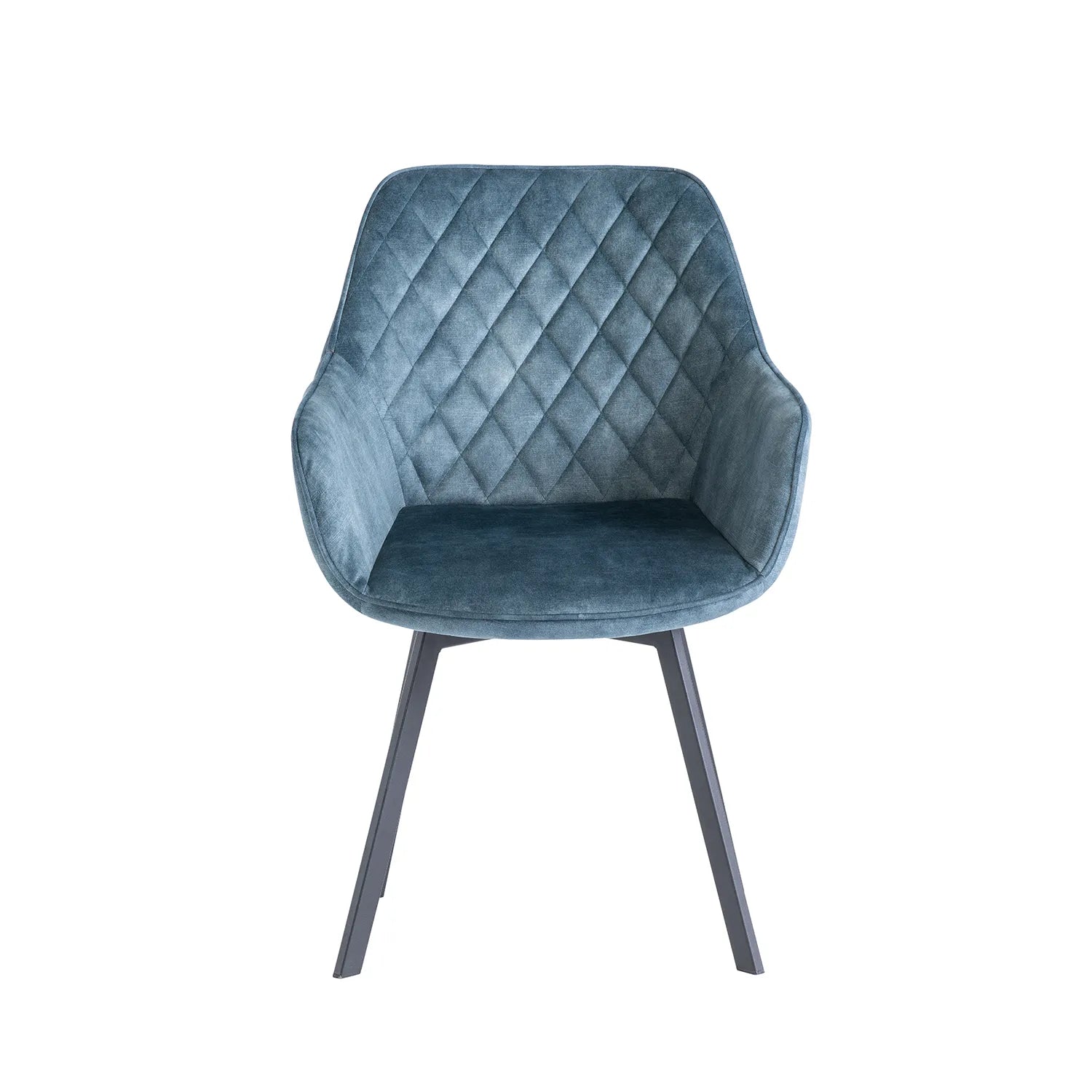 Eton Velvet Fabric Swivel Dining Armchair – Set of 4 - Pendle Village Furniture
