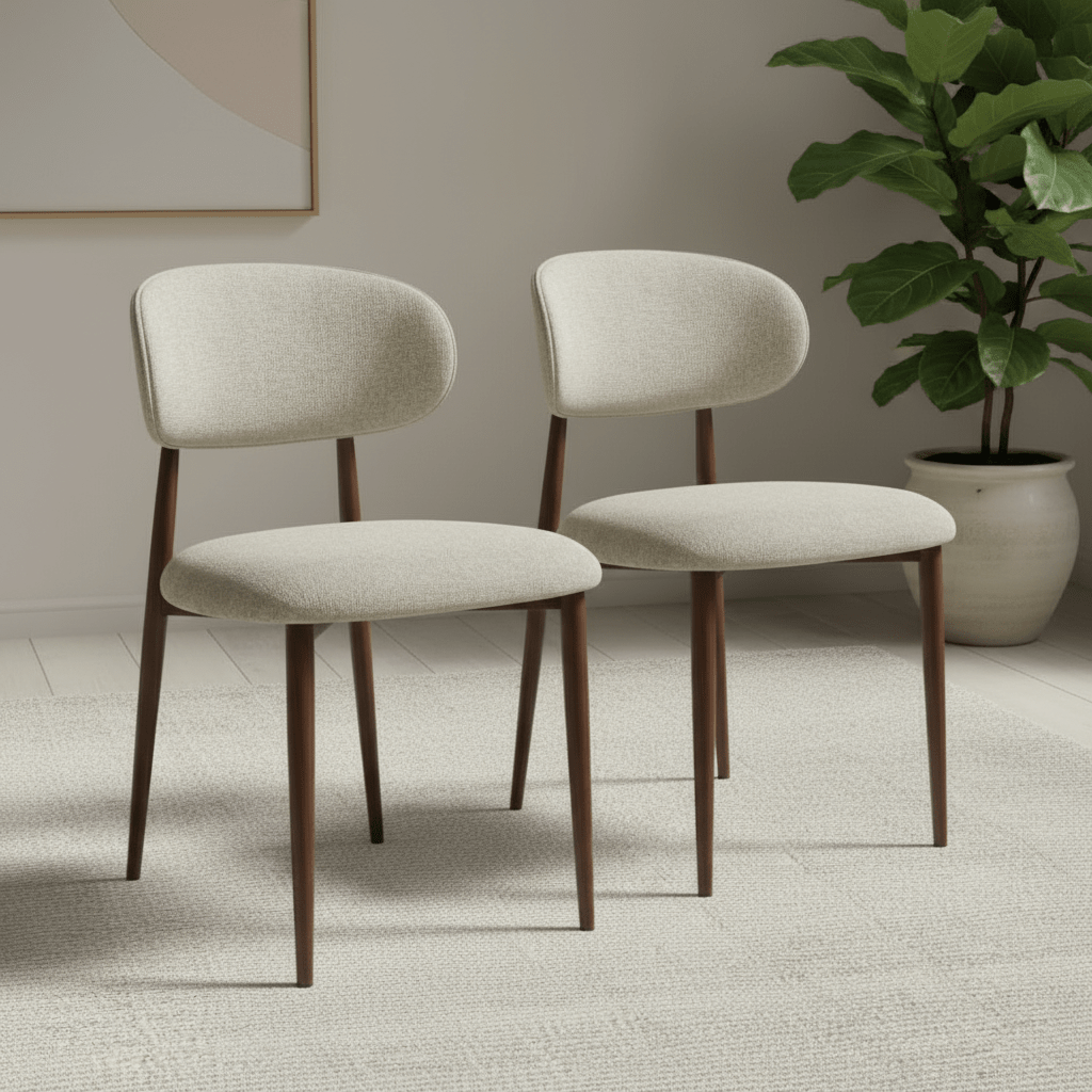 Etta Fabric Alabaster Dining Chair – Alabaster Set of 4,6 or 8