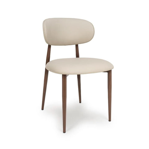 Etta Fabric Taupe Dining Chair - Side view