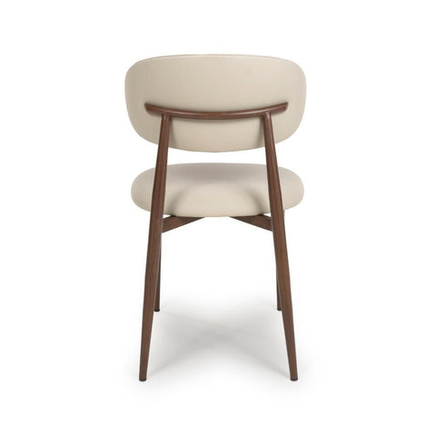 Etta Fabric Taupe Dining Chair - Back view