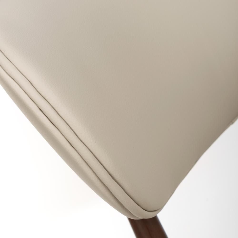 Etta Fabric Taupe Dining Chair - Closeup view