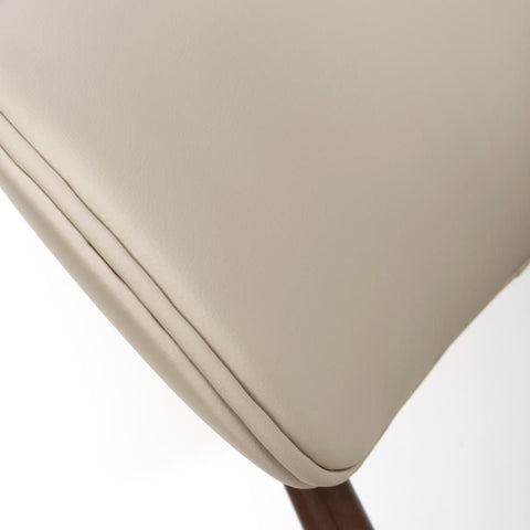 Etta Fabric Taupe Dining Chair - Closeup view