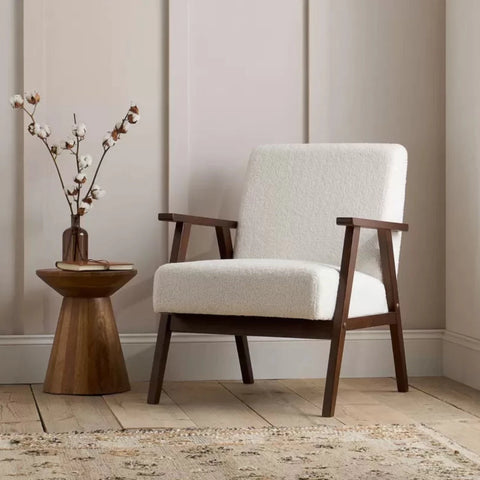 Stylish accent chair with minimalist design.