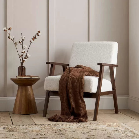 Contemporary armchair with clean lines and comfort.