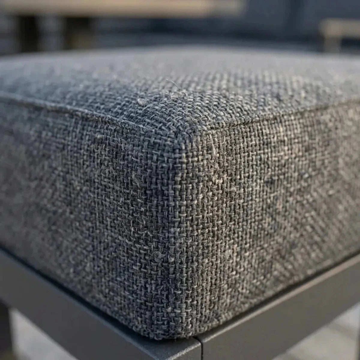 Durable shower-resistant fabric for garden furniture.
