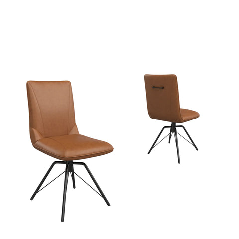 Toronto 160 - 200cm Wood Effect Duro Top Extending Dining Table with Tan Chairs - Pendle Village Furniture