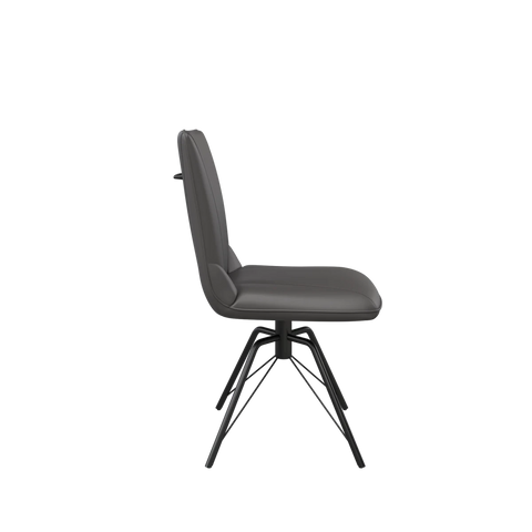 Pavoni Black Ceramic Extending Dining Table with Fara Swivel Chairs