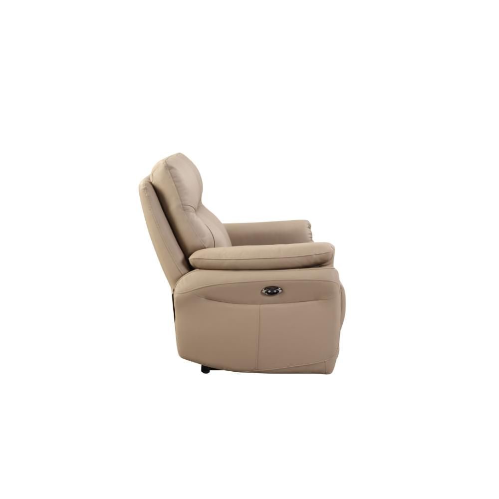 Foster Latte Leather Electric Reclining Armchair - Pendle Village Furniture