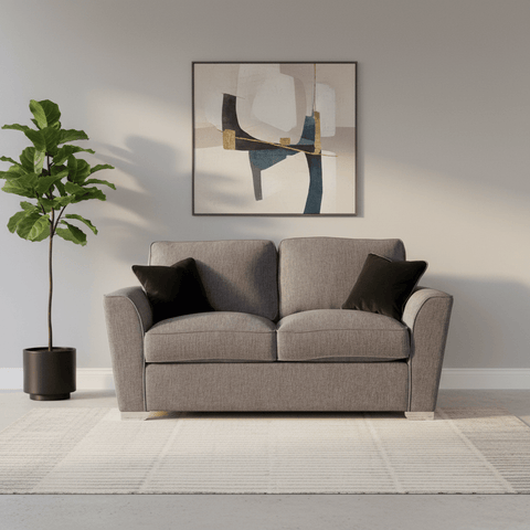 Fargo Charcoal Grey Fabric Upholstered 2 Seater Sofa