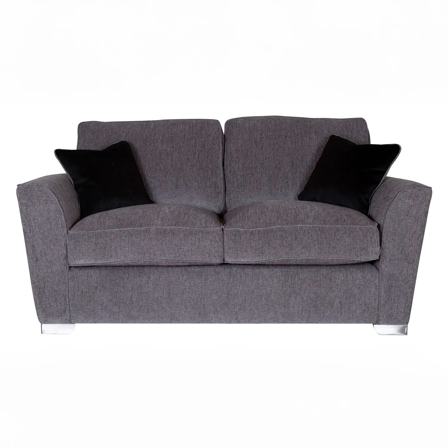 Fargo Charcoal Grey Fabric Upholstered 2 Seater Sofa - Main Image