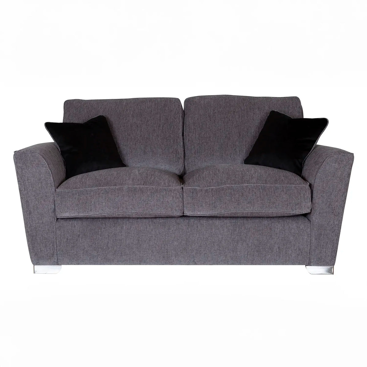 Fargo Charcoal Grey Fabric Upholstered 2 Seater Sofa - Main Image