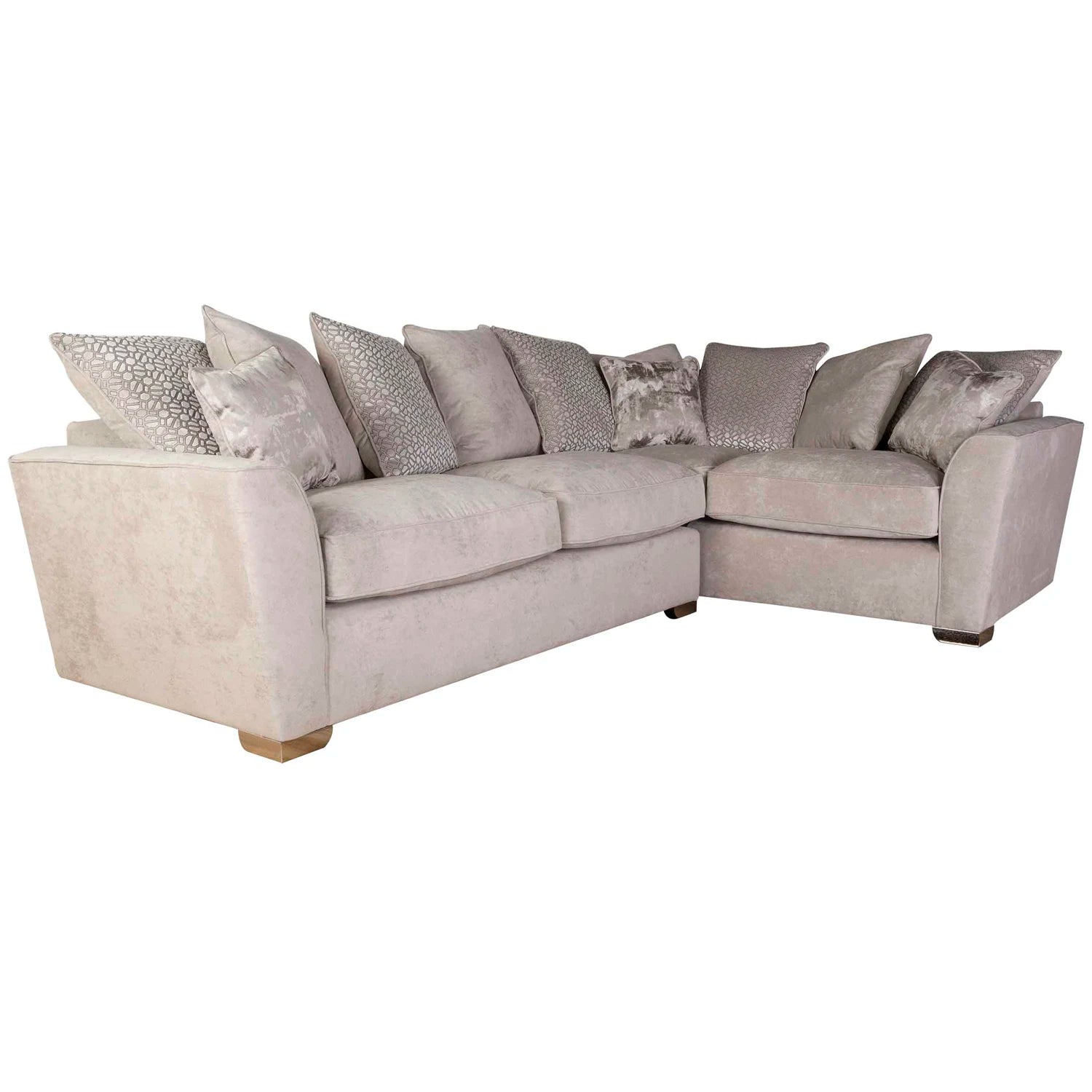 Fargo 2C1 Silver Corner Sofa. Made to Order Sofa available in a variety of fabrics and sizes - Main Image 
