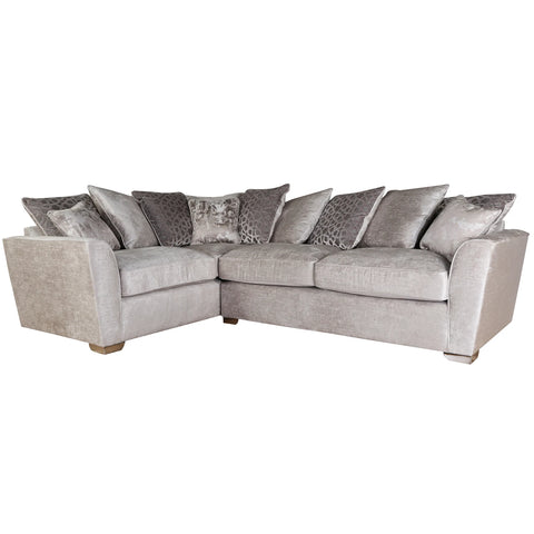 Fargo 2C1 Silver Corner Sofa. Made to Order Sofa available in a variety of fabrics and sizes - LH1 , Corner, RH2
