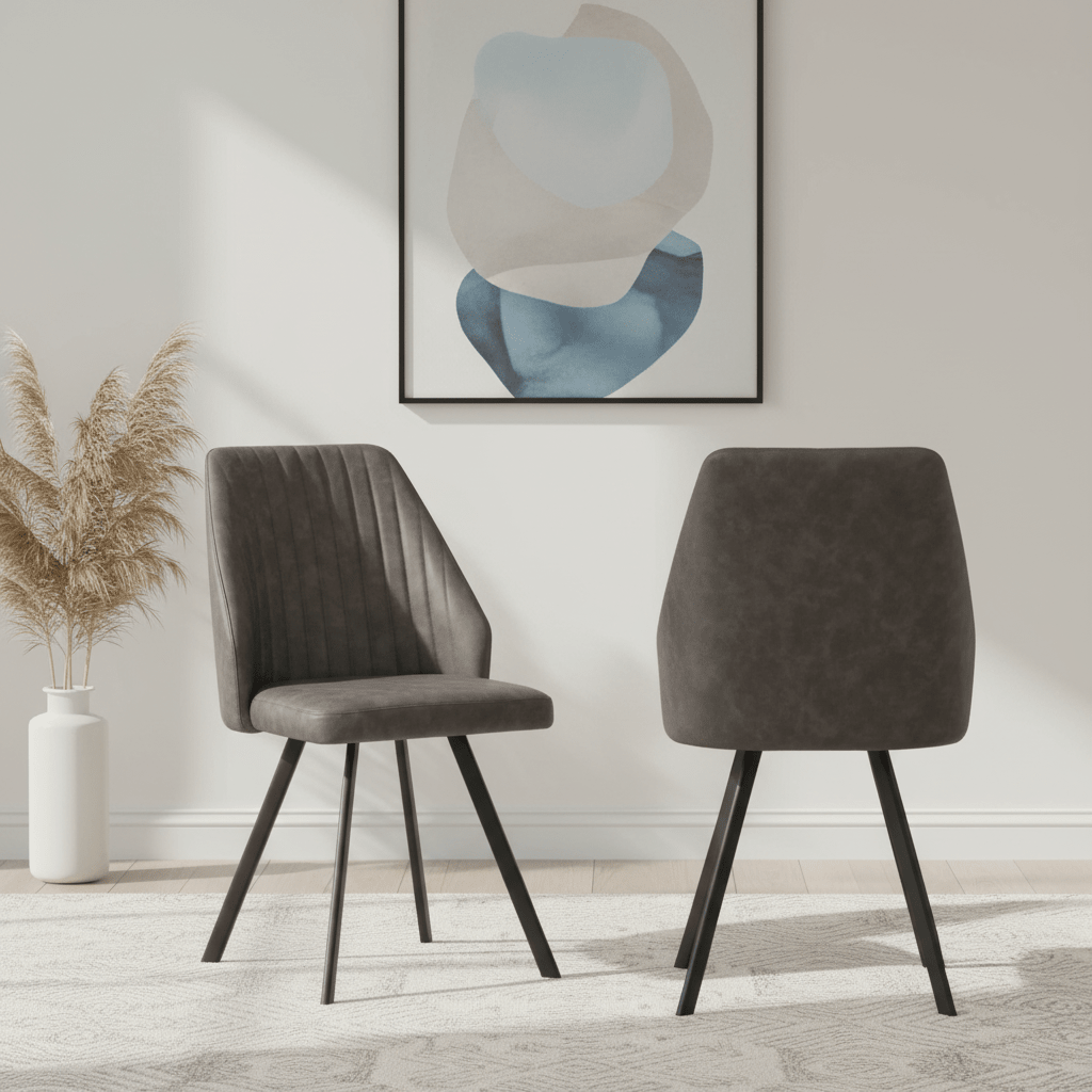 Federic Distressed PU Leather Dining Chairs – Set of 4