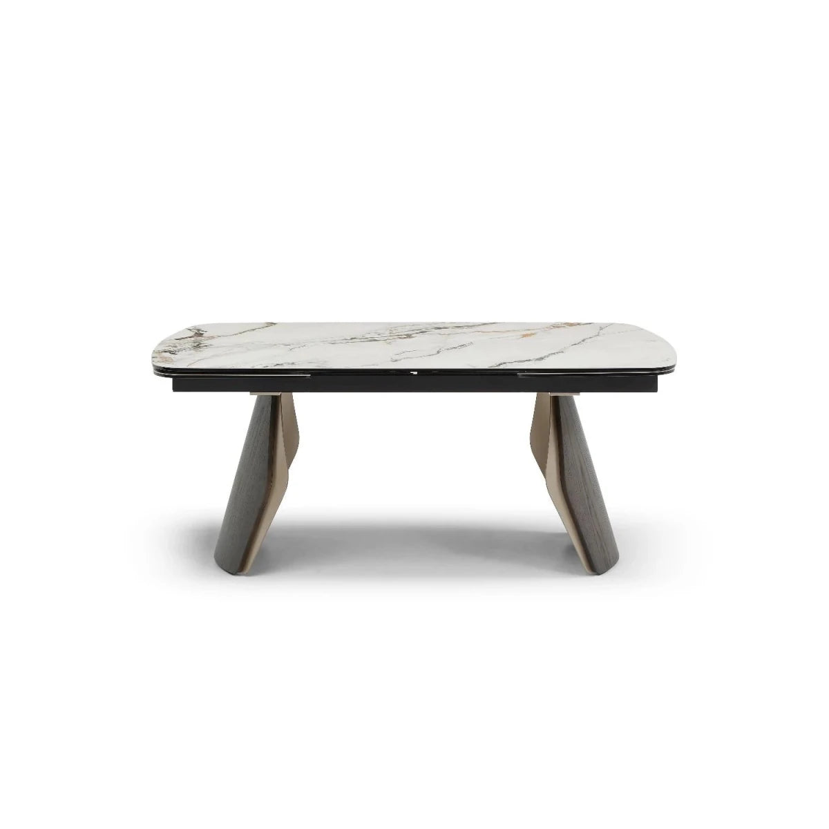 Fina premium dining table with architectural pedestal base