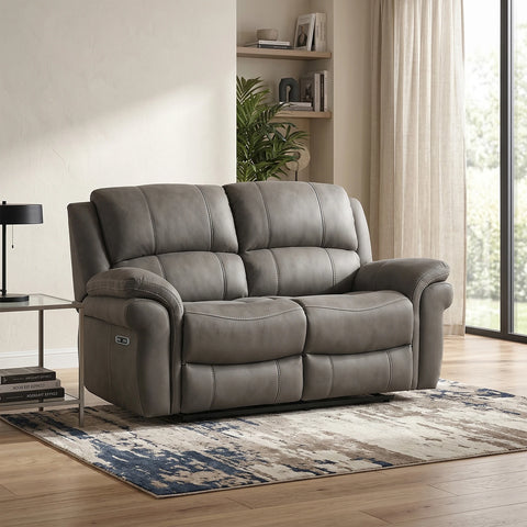 Flynn Power Recliner 2 Seater Sofa in Grey or Stone