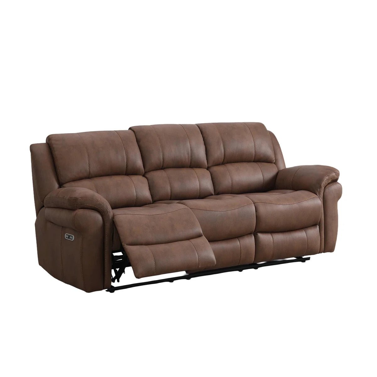 Flynn Tan Power Recliner 3 Seater Sofa